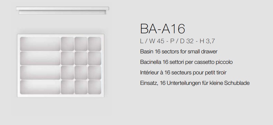 BACINELLA 16 SETTORI CASS.PICCOL