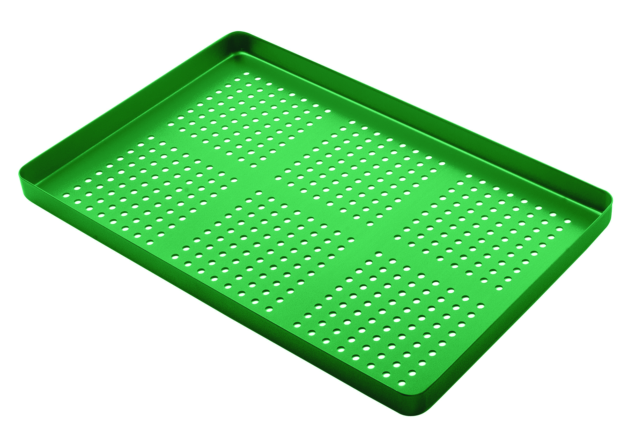 TRAY FORATO ALLUMINIO VERDE