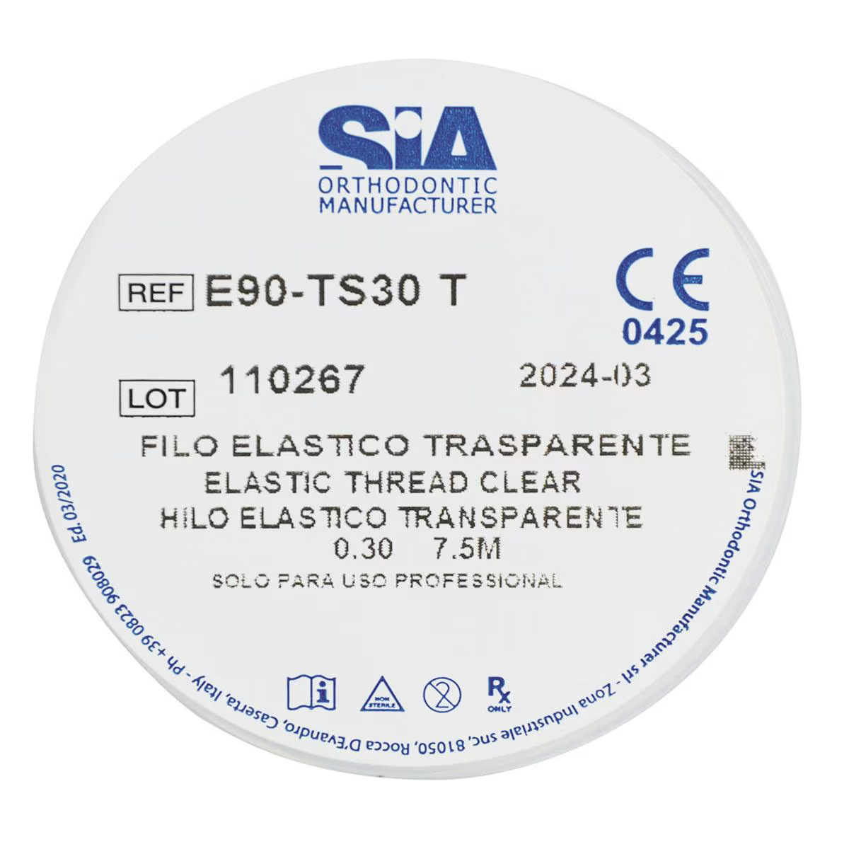 FILO ELASTICO GRIGIO Ø 0.30 x 7,5 M