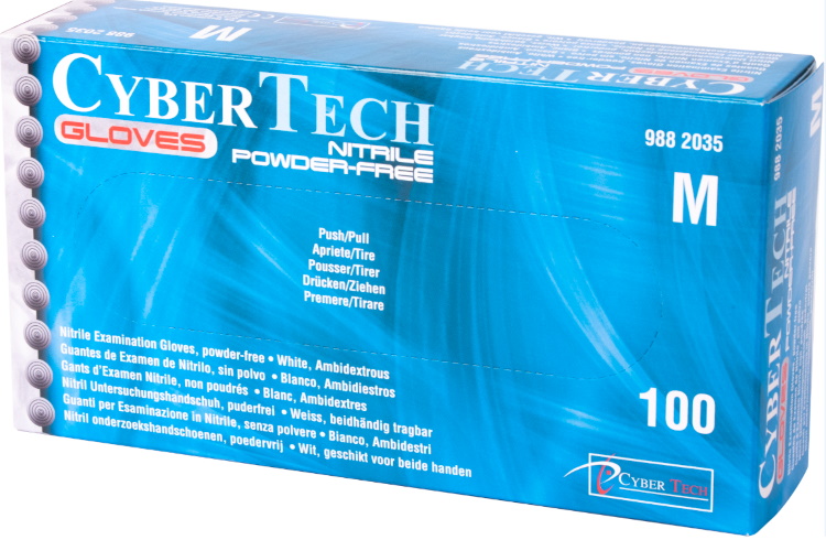 GUANTI CYBERTECH NITR.S/P.BIANCH.XS