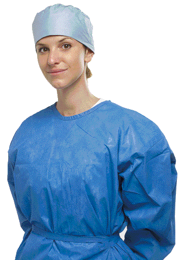 CUFFIA SPUNLACE AZZURRA ALLE 50 PZ