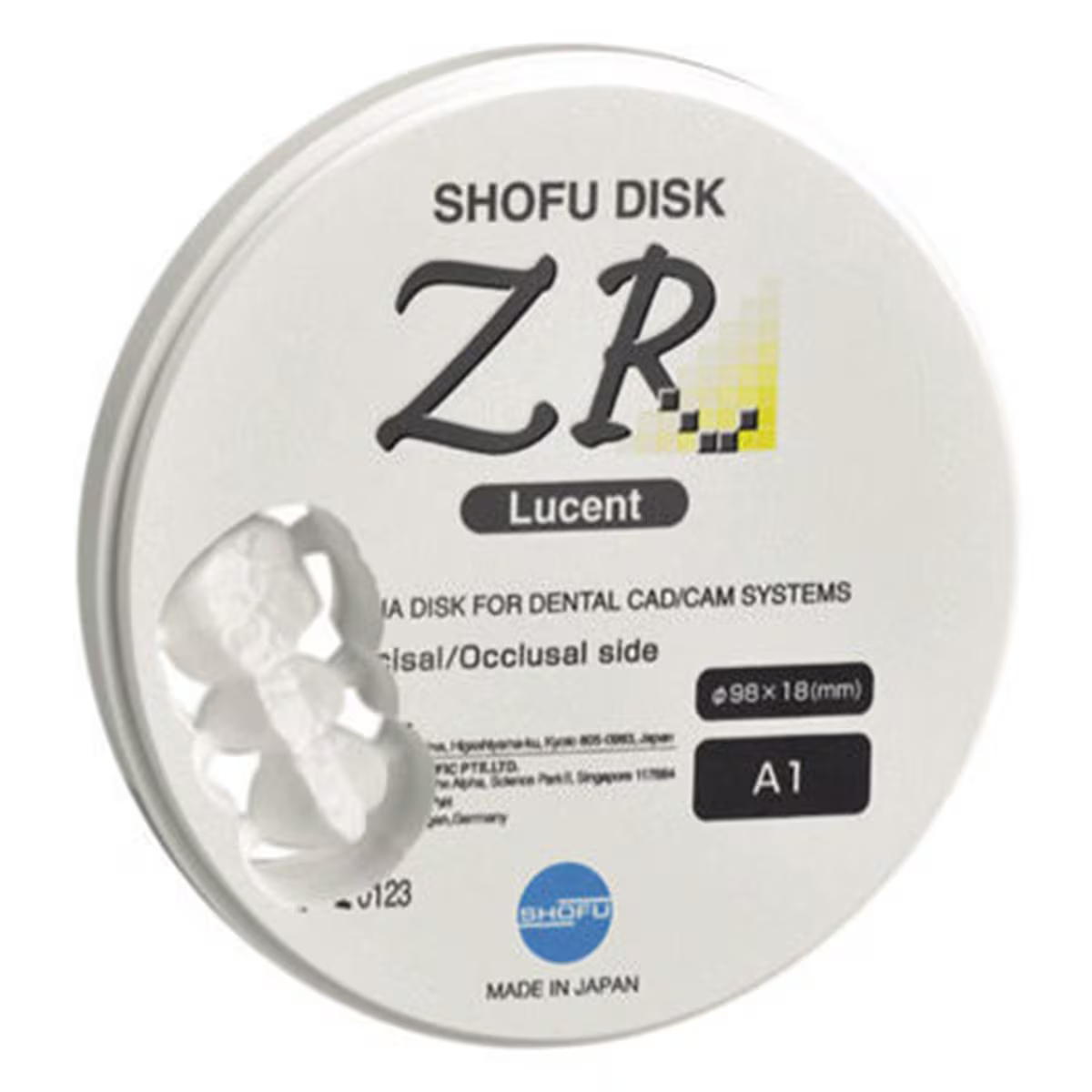 DISK ZR LUCENT SHOFU A3 - 18 MM