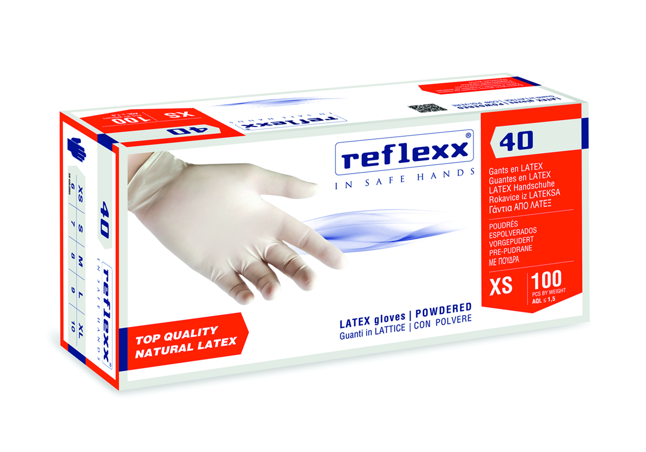 GUANTI LATTICE XS REFLEXX R40 100PZ