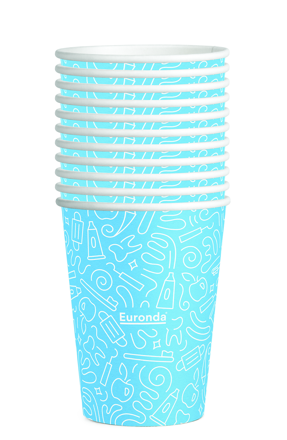 BICCHIERI MONOART GRAFFITI AZZURRO
