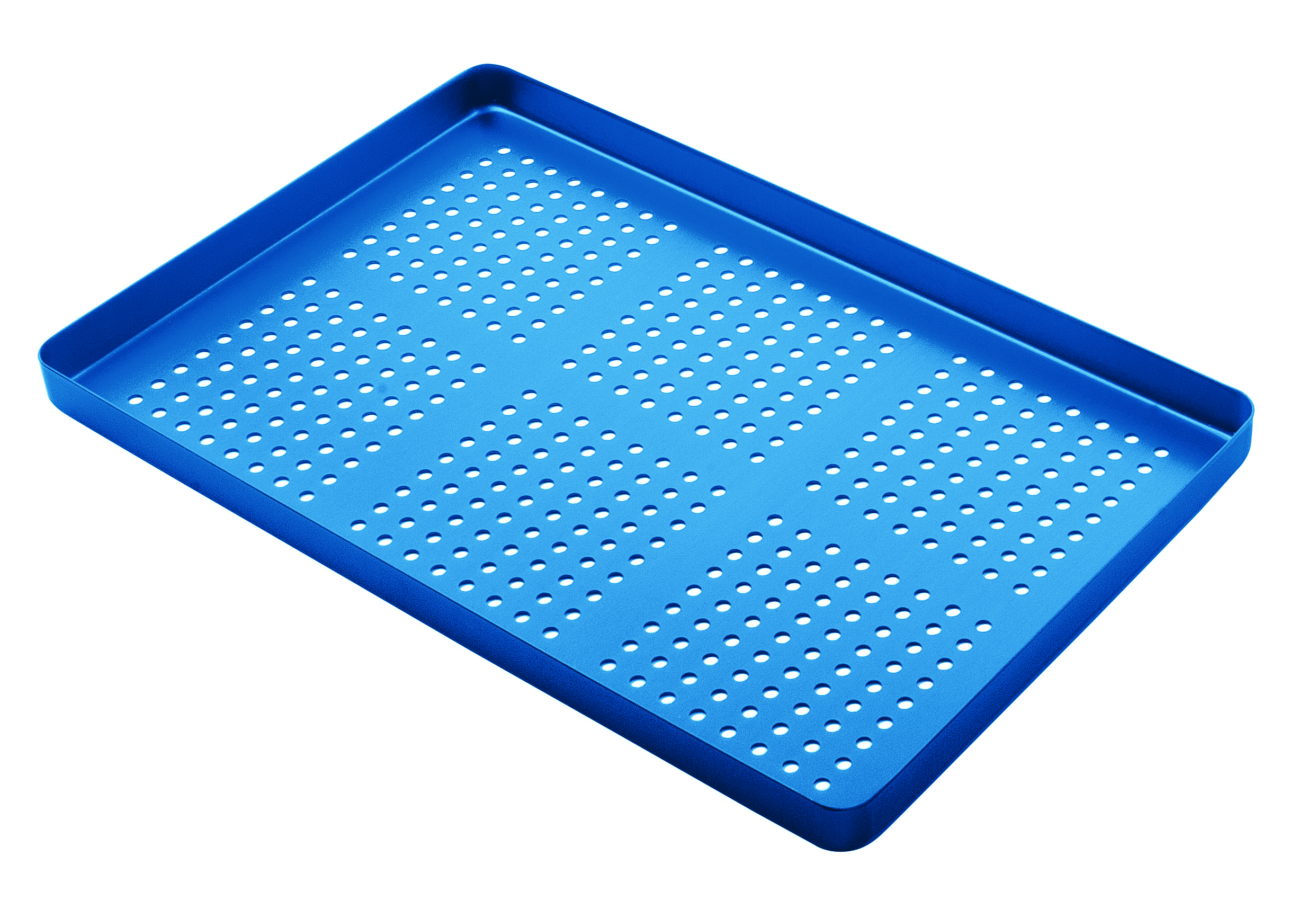 TRAY FORATO  ALLUMINIO BLU