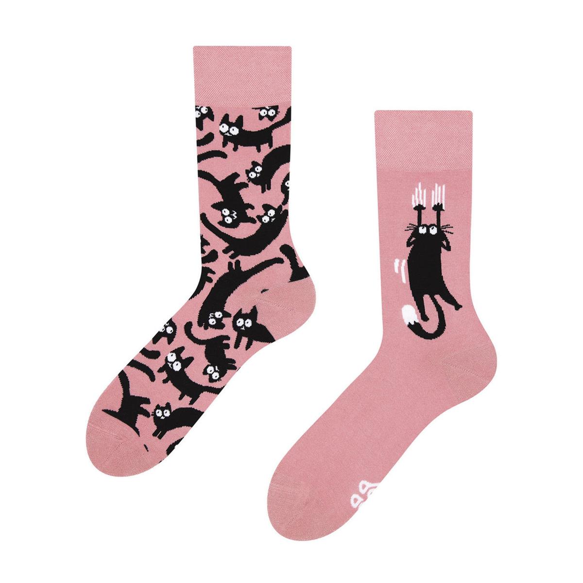 CALZINI SIMPATICI GATTI ROSA MIS. 3