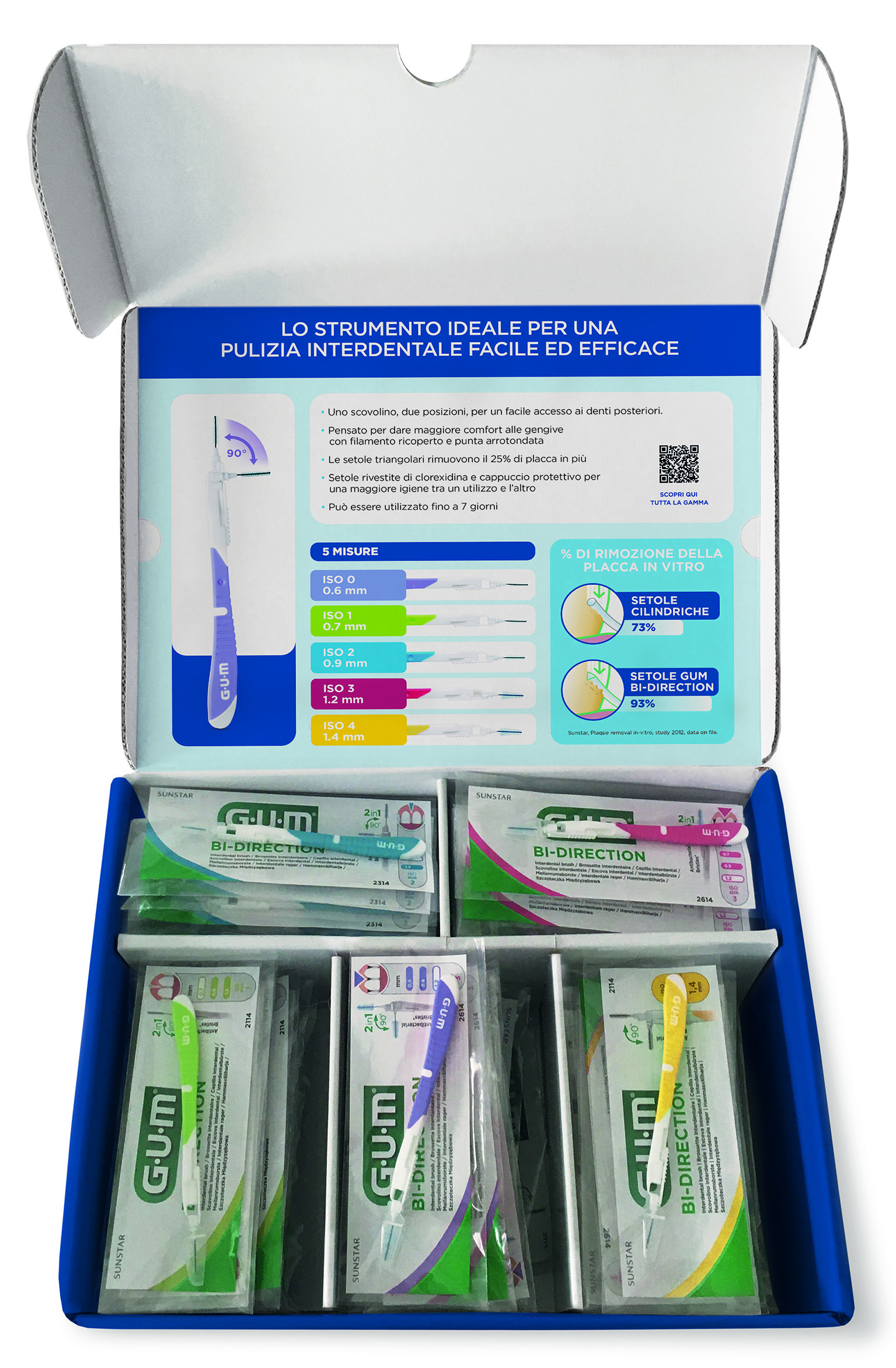 BI-DIRECTION GUM BOX ASSORT. 100 PZ
