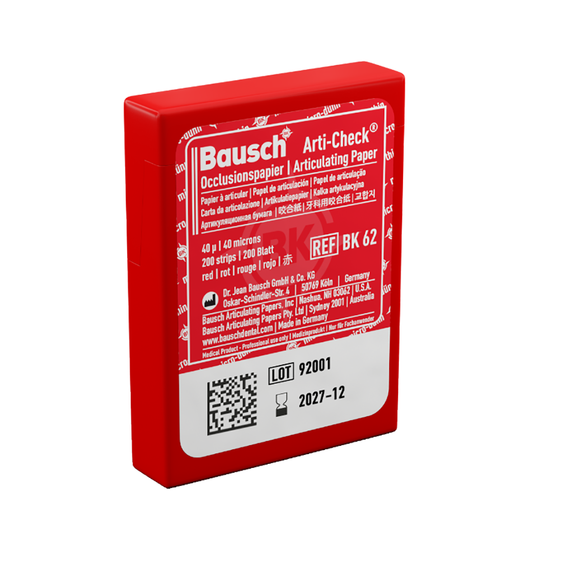 CARTA OCCLUSALE BAUSCH BK 62