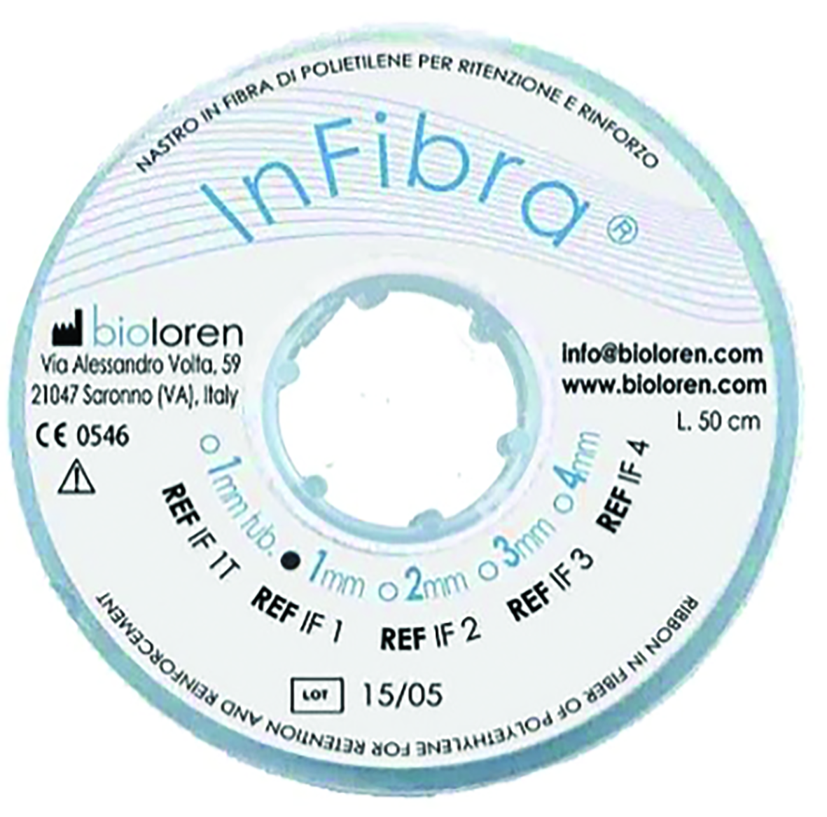 NASTRO IN FIBRA TUBOLARE 1 MM 50 CM