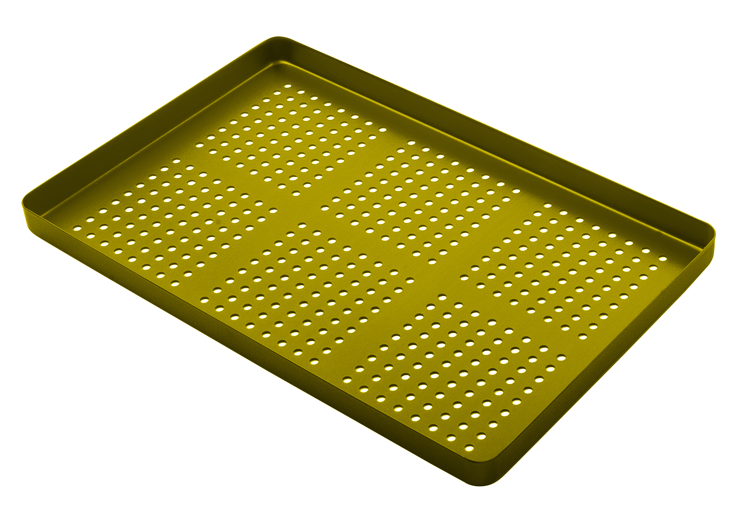 TRAY FORATO ALLUMINIO GIALLO