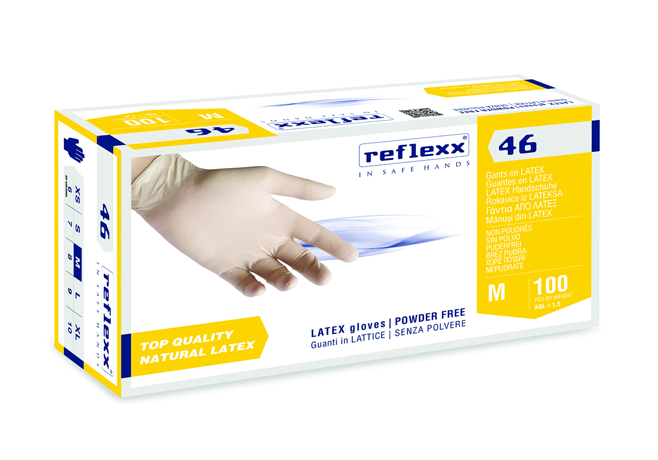 Monouso - GUANTI LATTICE REFLEXX46 PF M 100 P
