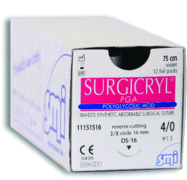 SUTURA SURGICRY PGA HR 17 EP1,5-4/0
