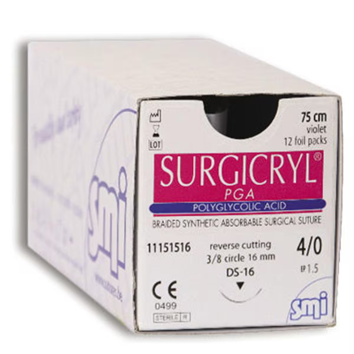 SUTURA SURGICRYL PGA DS 19 EP1,5-4/