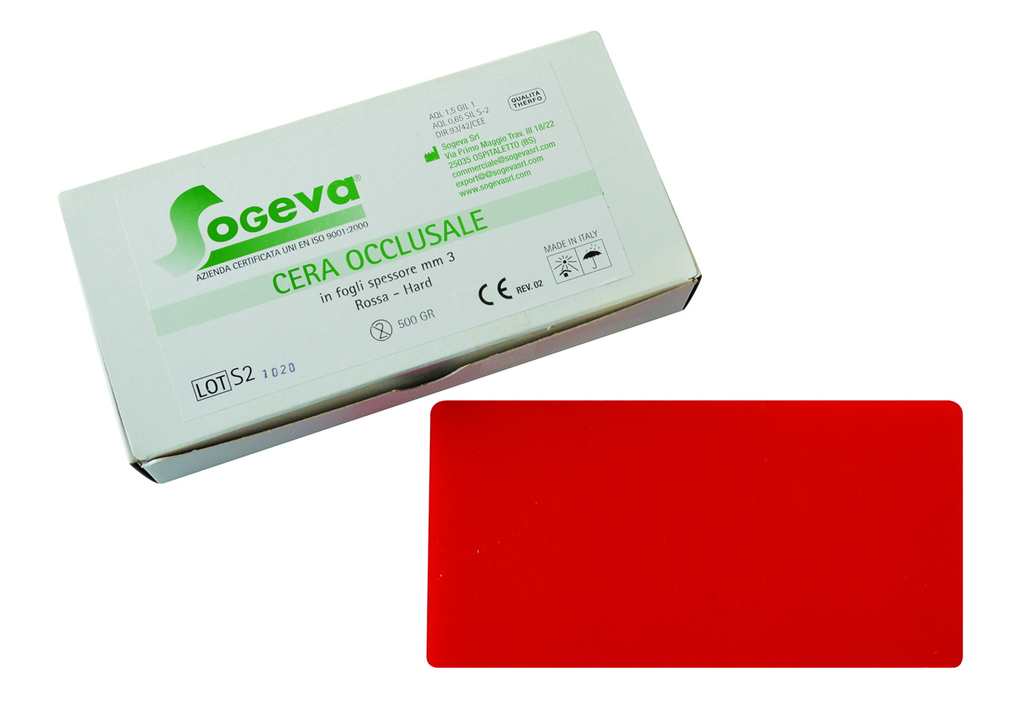 CERA OCCLUSALE ROSSA FOGLI SOGEVA 5