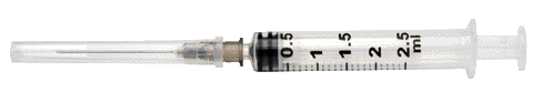 Medicamenti - Suture - SIRINGHE 2,5CC CON AGO 100 PZ
