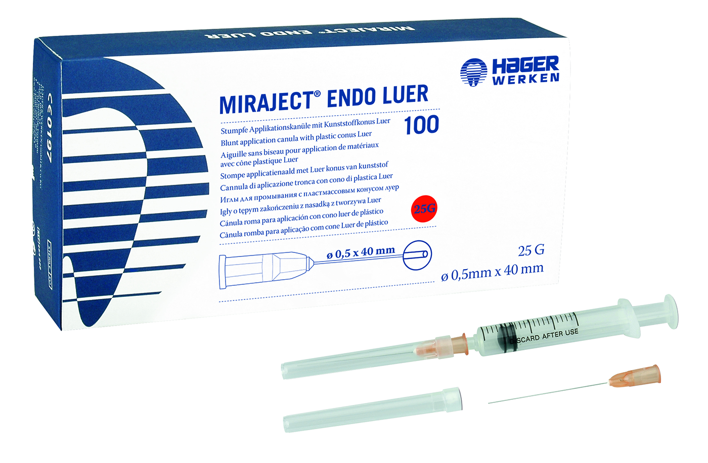 MIRAJECT ENDO LUER 25 G 100 PZ