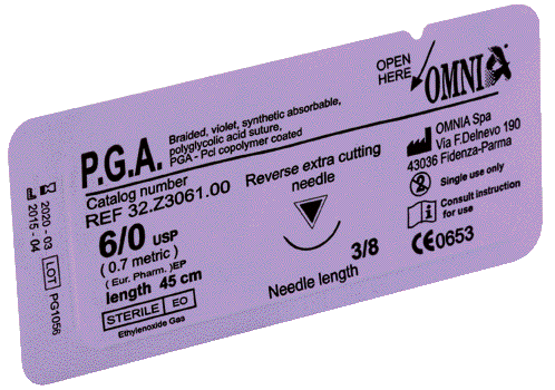 SUTURA OMNIA PGA  Z3061  6-0 x 1