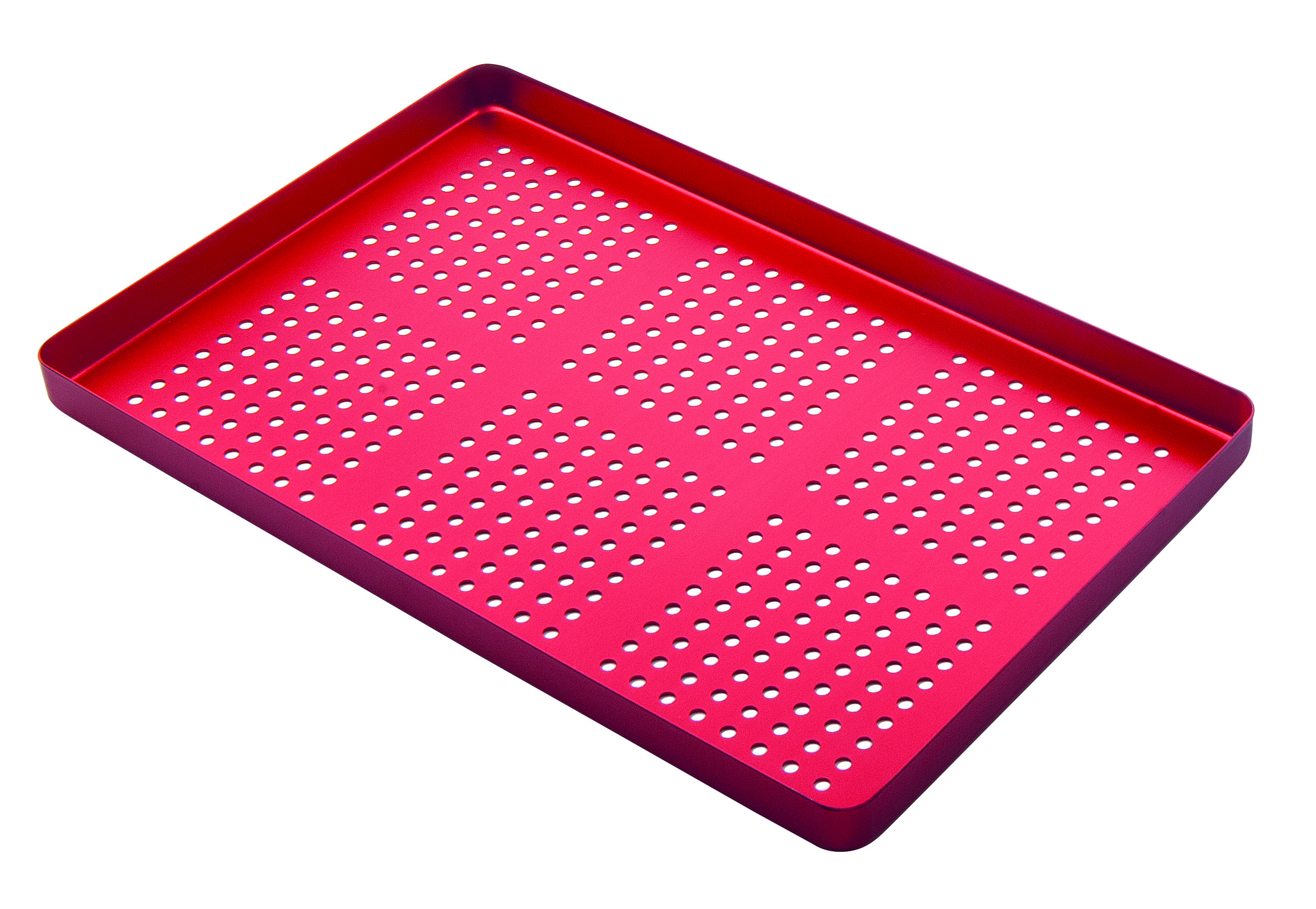 TRAY FORATO ALLUMINIO ROSSO