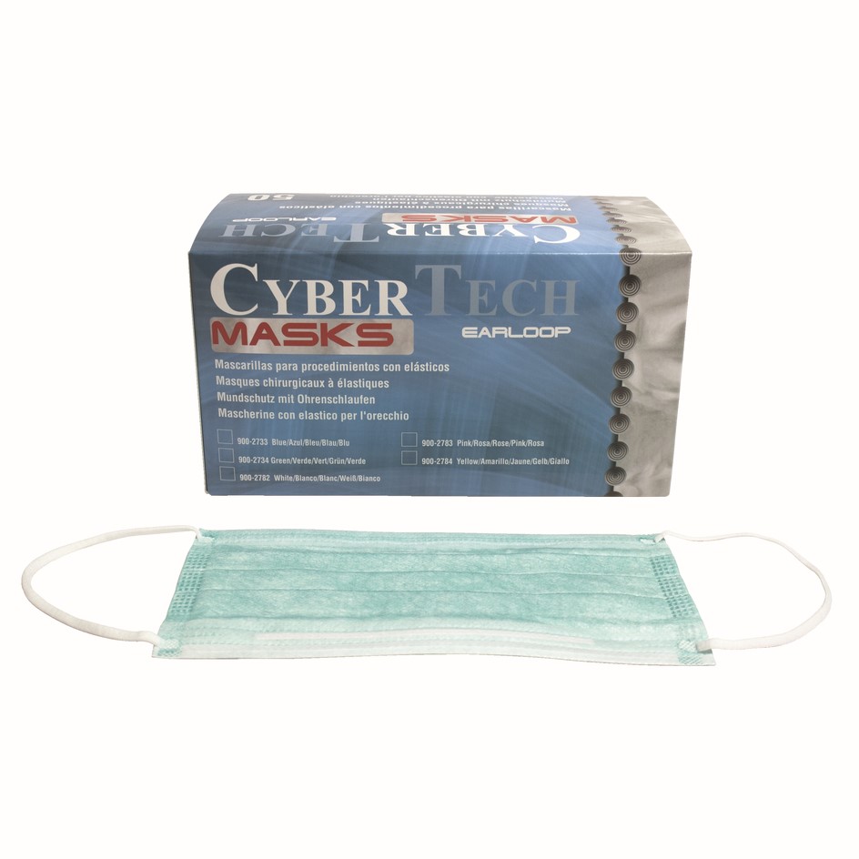 Monouso - MASCHERINE CT CON ELASTICO VERDEX50