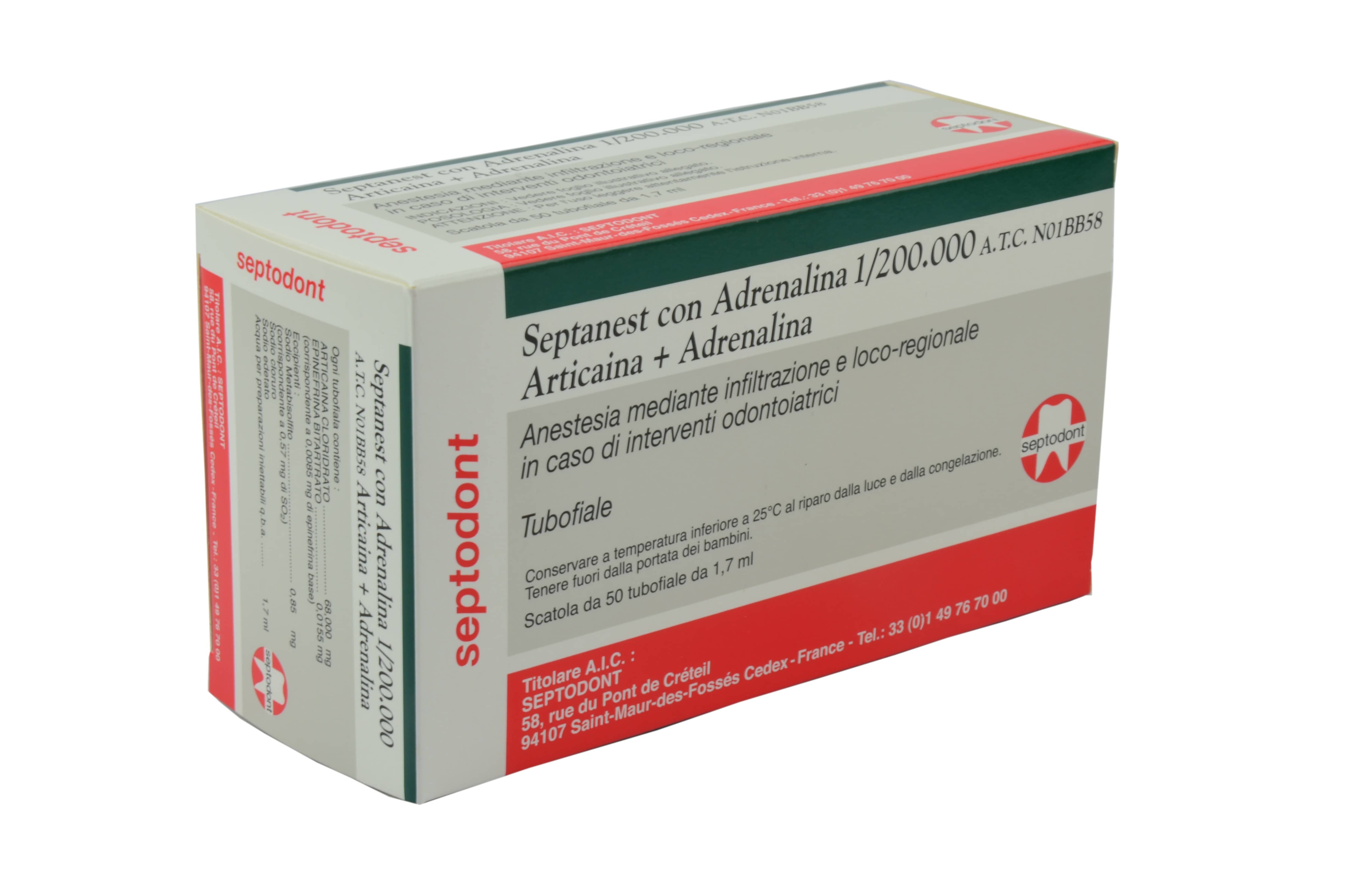Array - Septanest Articaina 4% Con Adrenalina 1:200.000