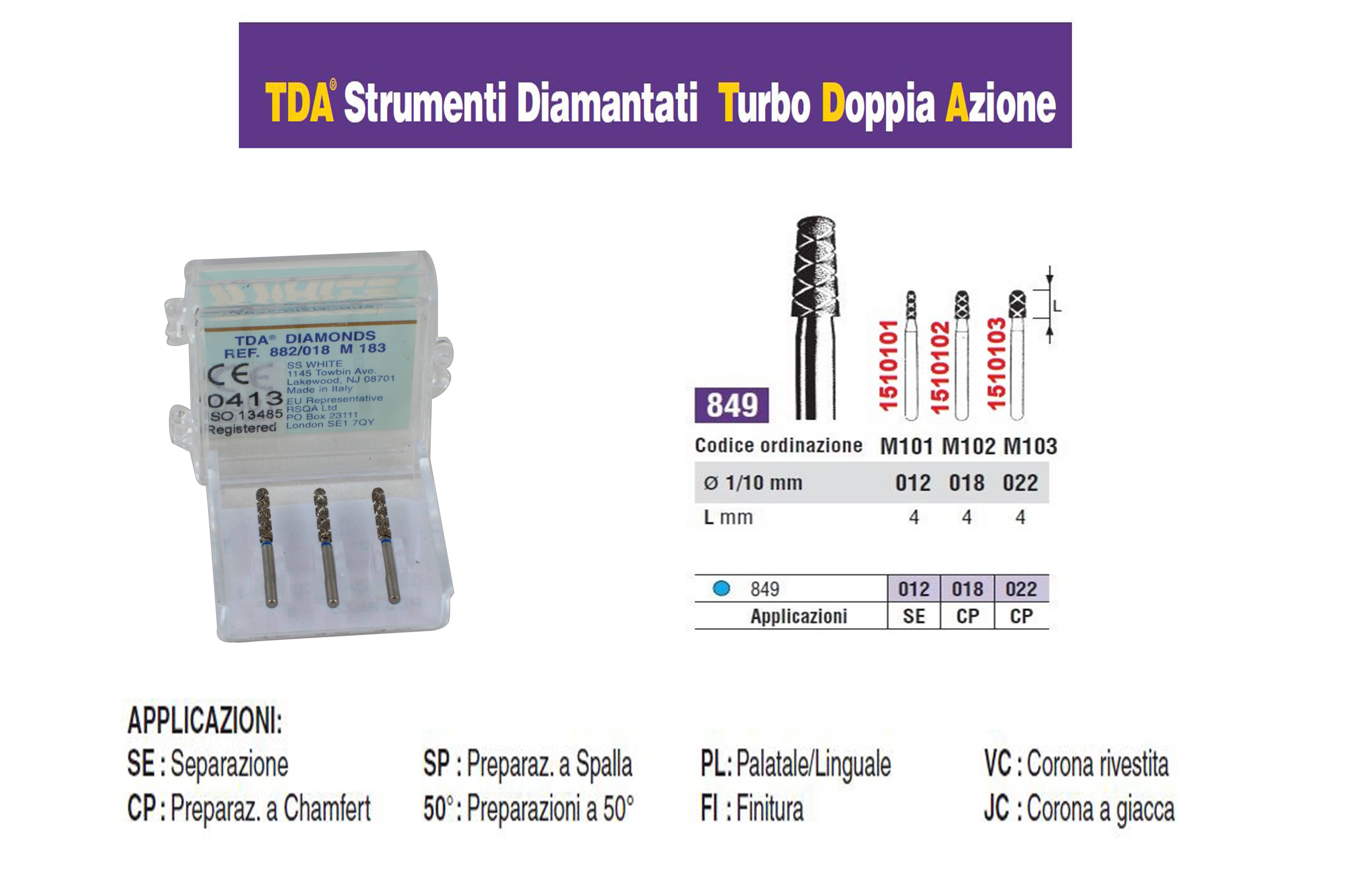 M102 FRESE TDA X 3 PZ