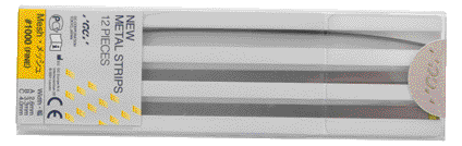 NEW METAL STRIPS Grana 50μm/fine - Misura 1000 - giallo