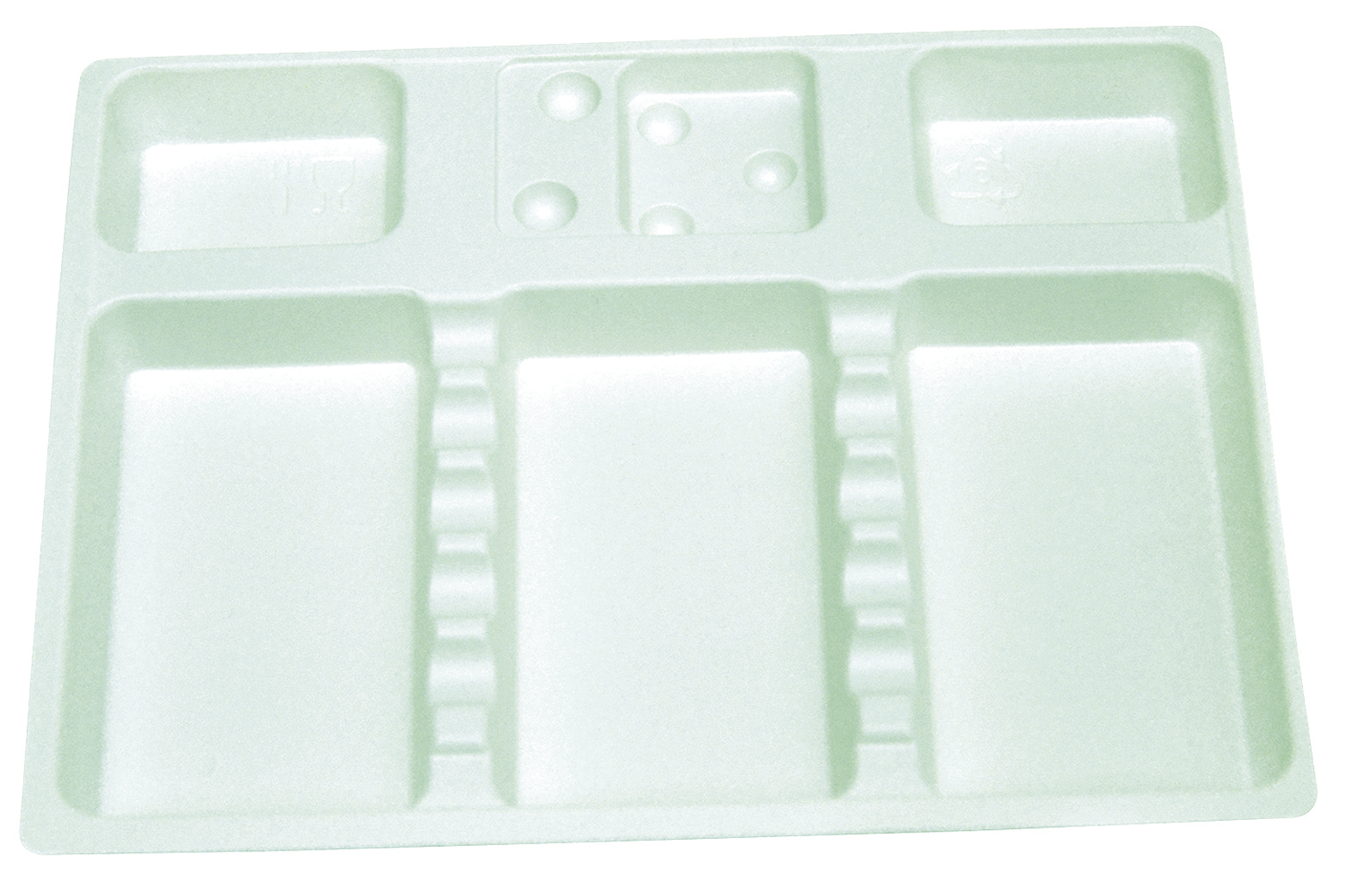 DISPOSABLE MINI TRAYS Misura cm 18,3x14x h 1,7 - Bianco - 400 pz