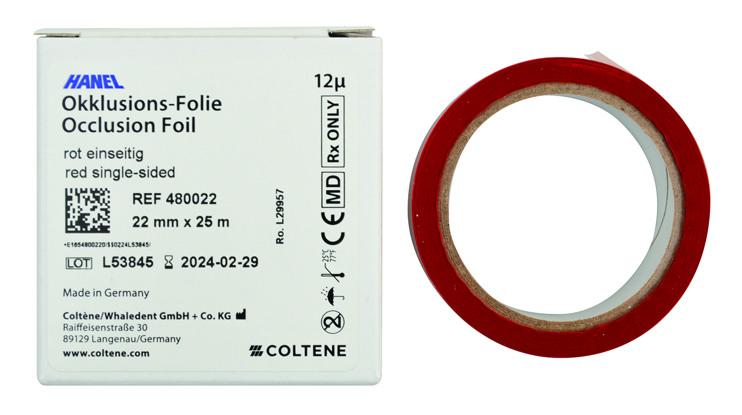 HANEL OCCLUSION FOIL colore rosso
