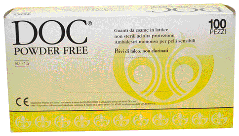 GUANTI NON CLORINATI BIANCHI POWDER FREE 1 scatola - MEDIUM