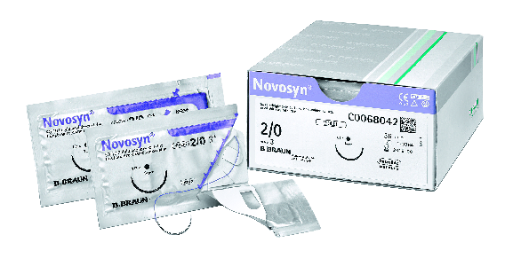 SUTURE NOVOSYN 3/8 cerchio - AGO DORSO TAGLIENTE PUNTA PRESIONE C0068219 - 5/0 - (1) DS 19 mm - 36 PZ