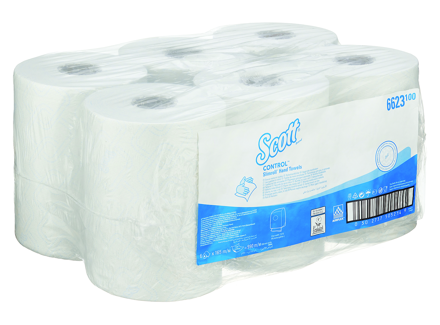 ASCIUGATUTTO SCOTT CONTROLL SLIMROLL - 660 STRAPPI Confezione da 6 rotoli