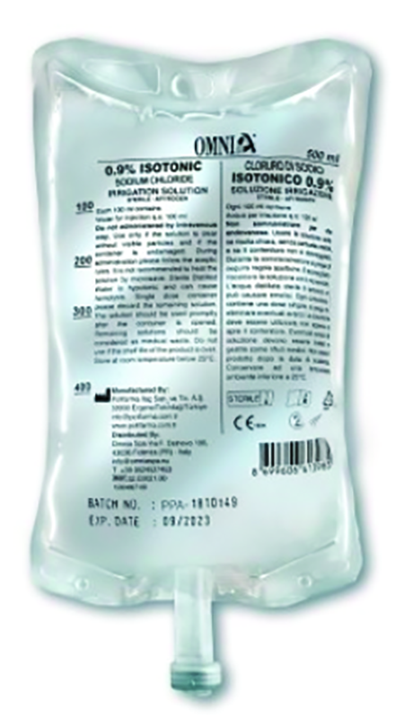 SODIO CLORURO 0,9% Confezione da 15 sacche da 500 ml cad.