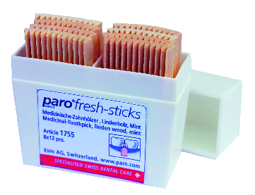STUZZICADENTI IN LEGNO FRESH-STICKS Confezione da 96 pz.