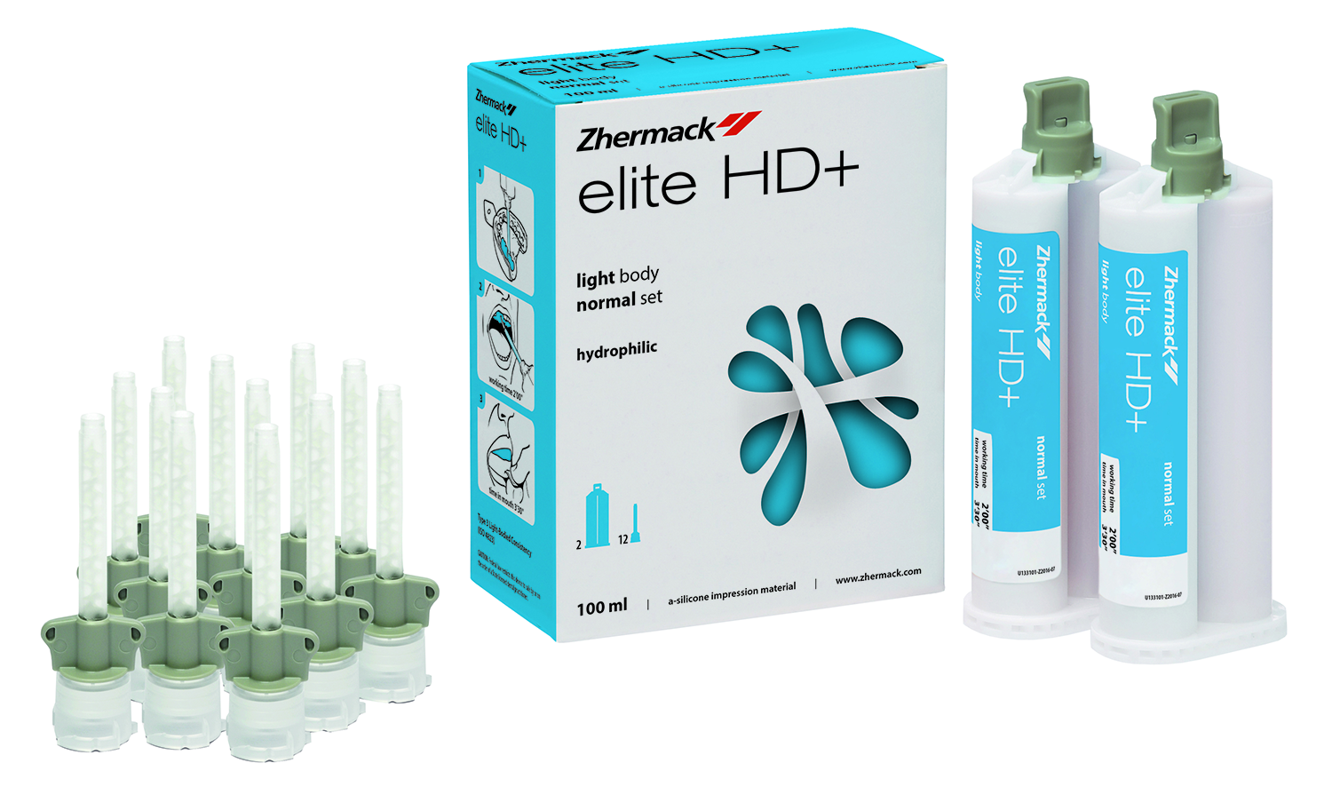 ELITE HD+ RIBASANTI (PER MISCELAZIONE MANUALE) Light Body Normal Set - idrocompatibile a bassa viscosità - azzurro