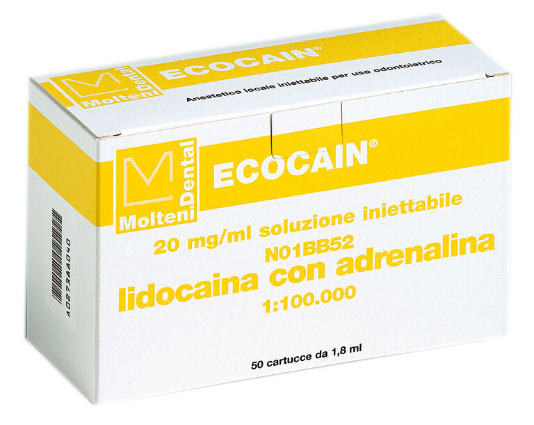 ECOCAIN 20MG/ML 1:100000X50 MOLTENI