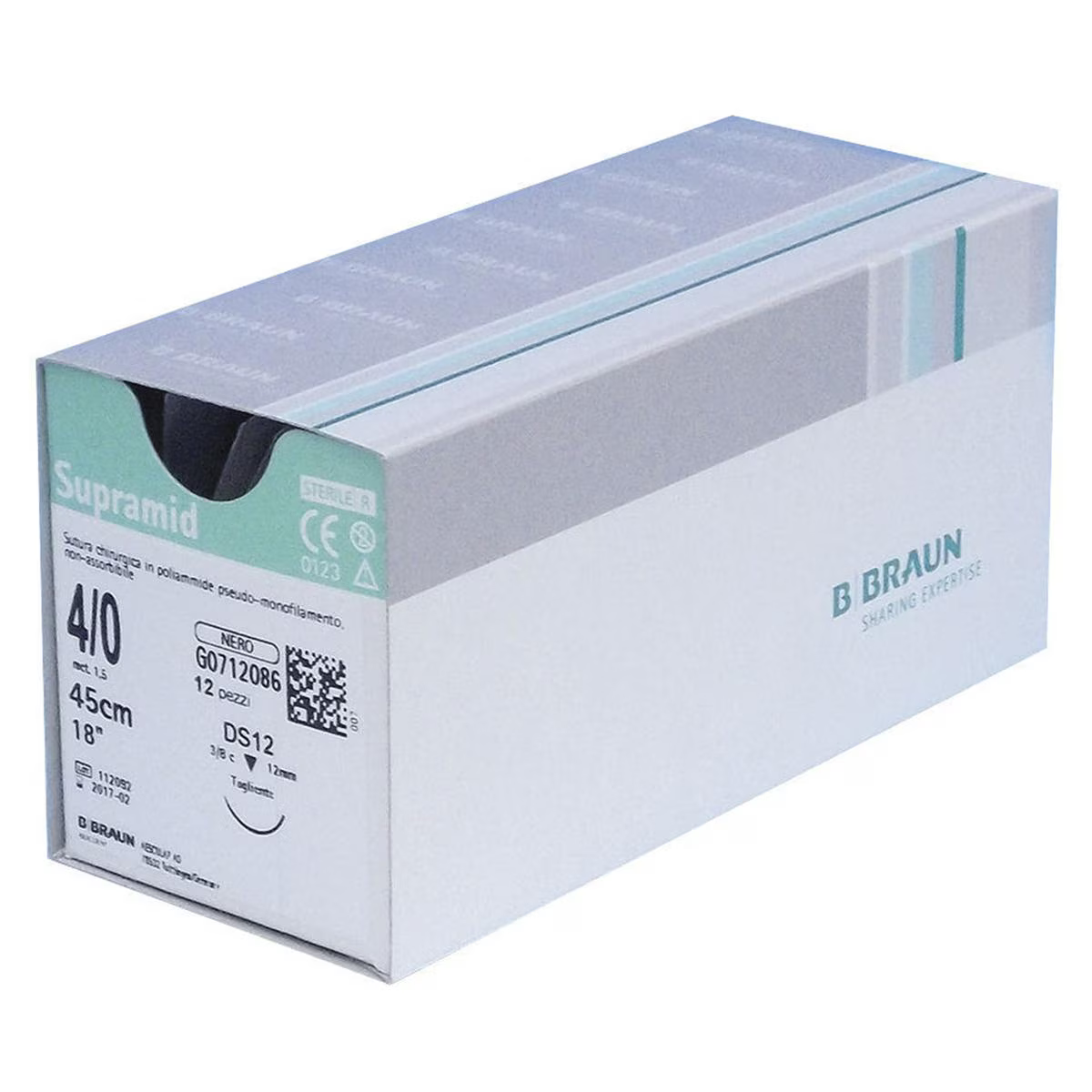 SUTURE SUPRAMID - 3/8 di cerchio - AGO DORSO TAGLIENTE DS - 36 PZ. C0712213 - (2) DS 19 mm - 3/0