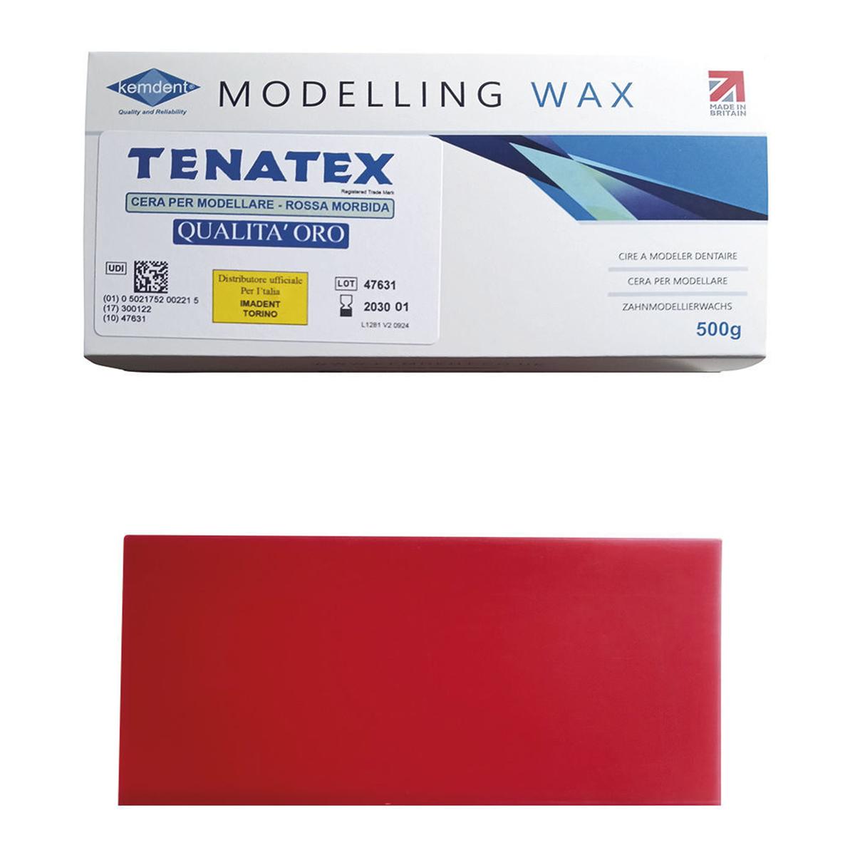 CERA TENATEX Confezione da 500 g colore rosso