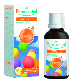 OLI ESSENZIALI 100 % PER DIFFUSIONE ESSENZA HAPPY - ylang-ylang, cannella di ceylon, geranio rosato, arancio dolce, patchouli, sandalo amyris